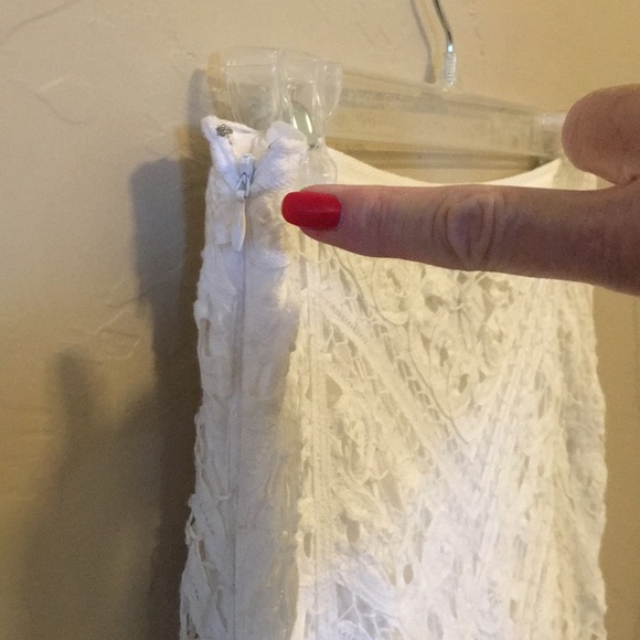 INC White Lined High Low Skirt - Picture 6 of 8